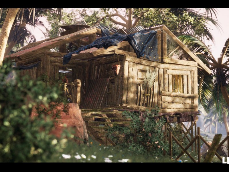 Abandoned Hut in Tropical Island (Survival / Post Apocalyptic )