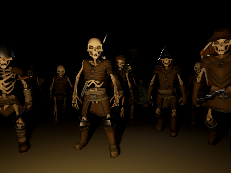 Stylized Modular Skeletons (Bandits)