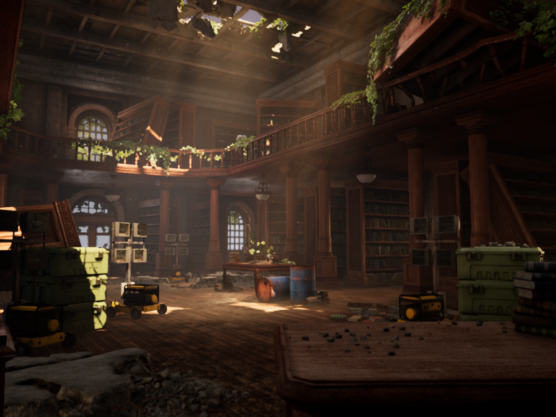Post apocalyptic Library