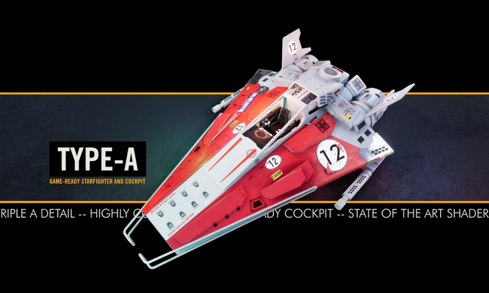 TYPE-A Star Fighter with Cockpit and Arcade Flight