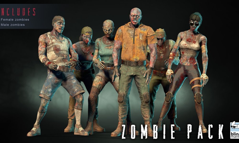 Zombies Pack 01 (Blind Manta)