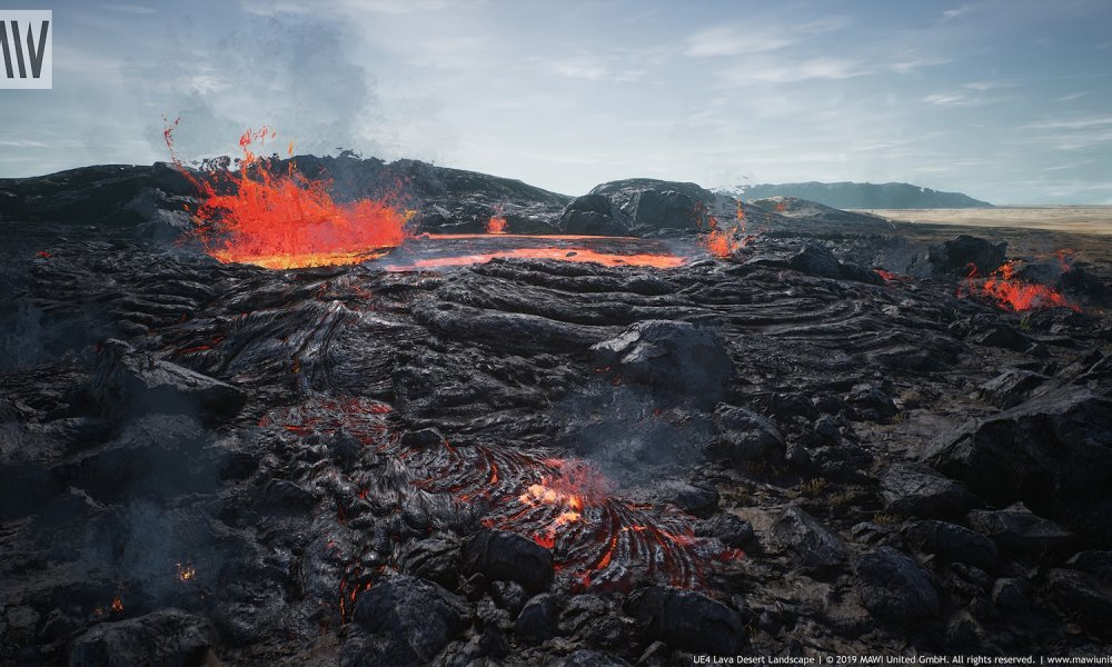 Lava Desert Landscape