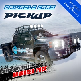 Drivable Cars: Pick Up Truck 3D Assets and Blueprints