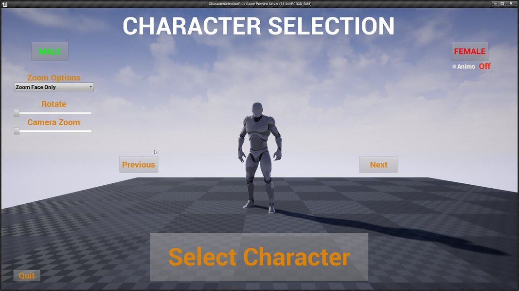 Character Selection Plus