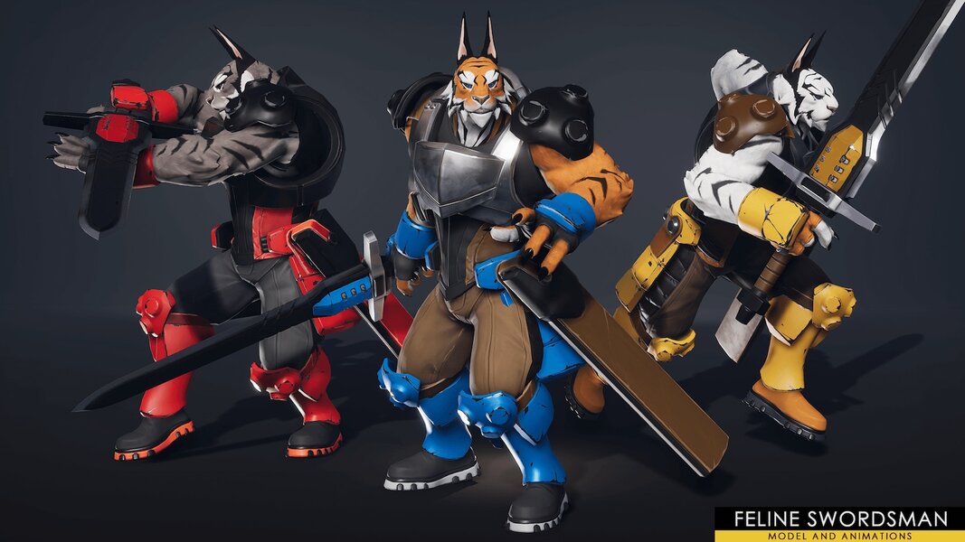 Feline Swordsman Character