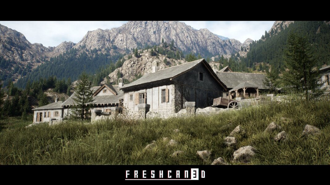 Mountain Village Environment (Village Pack Modular Village Houses Village Props)